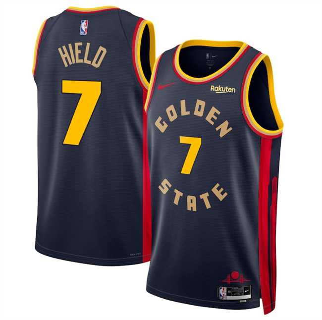 Mens Golden State Warriors #7 Buddy Hield Navy 2024-25 City Edition Stitched Jersey Dzhi->golden state warriors->NBA Jersey